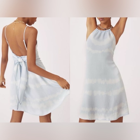 Anthropologie Cloth & Stone Tie-Dye Swing Mini Dress Medium - Picture 1 of 15
